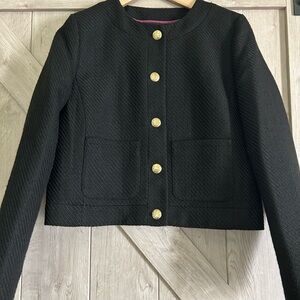 NWT J.Crew Black Jacket with Gold Buttons